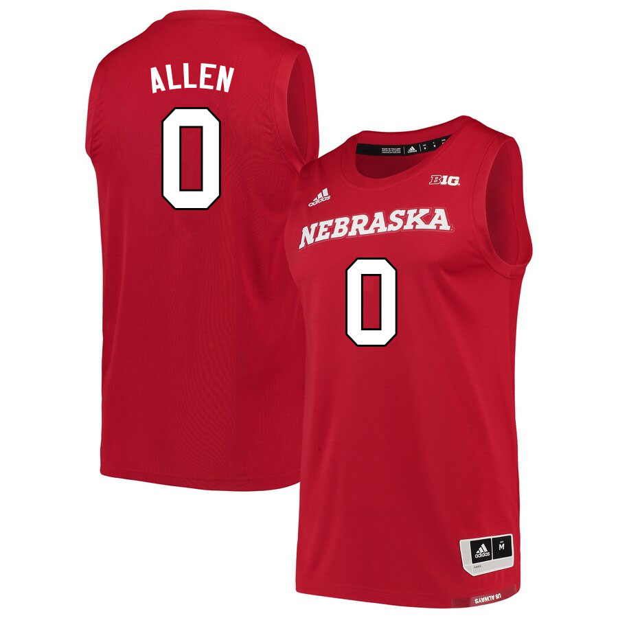 Men #0 Teddy Allen Nebraska Cornhuskers College Basketball Jerseys Sale-Scarlet